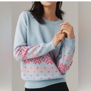 Beach Riot NWT M or L Jolene Snowflake sweater; super soft pretty Nordic design